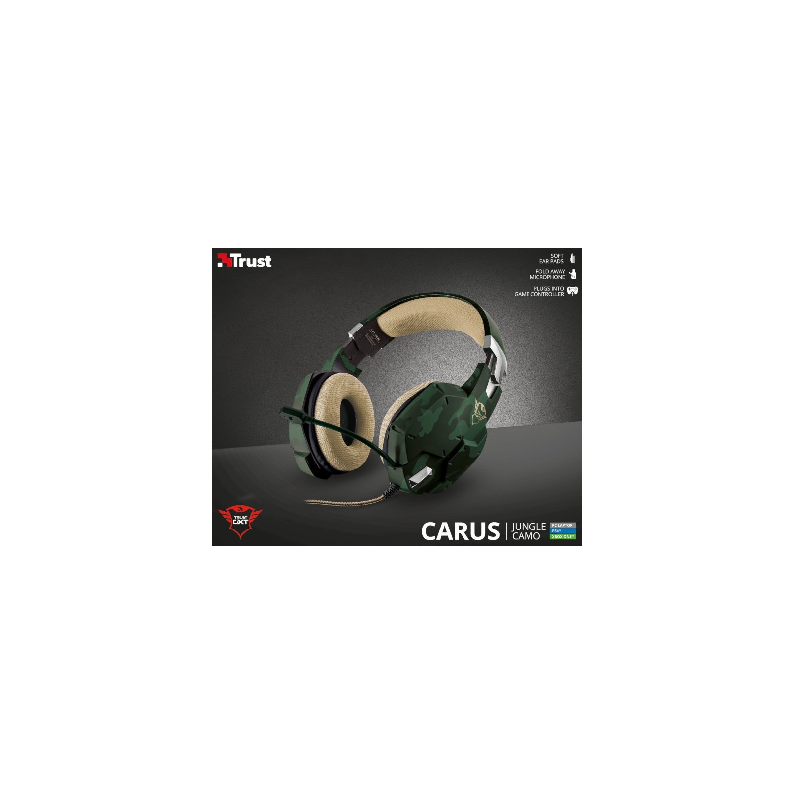 TRUST CARUS GAMING HEADSET JUNGLE CAMO GXT 322C (PS4/XBOX ONE/PC)