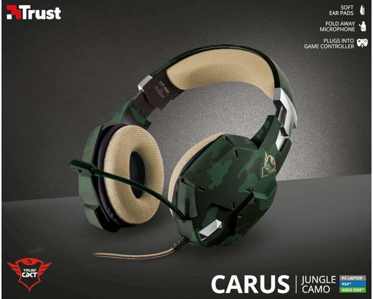 TRUST CARUS GAMING HEADSET JUNGLE CAMO GXT 322C (PS4/XBOX ONE/PC)