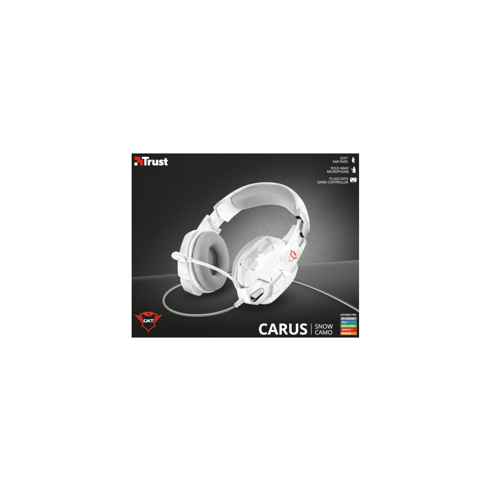 TRUST CARUS GAMING HEADSET SNOW CAMO GXT 322W (PS5/PS4/XBOX X/XBOX ONE/PC)