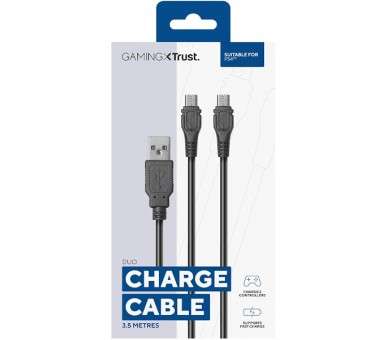 TRUST DUO CHARGE CABLE PARA DOS MANDOS DUAL SHOCK 4 (3.5M)  GXT-222