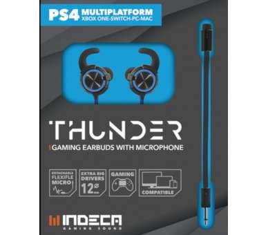 INDECA THUNDER GAMING EARBUDS WITH MICROFHONE (PS4/XBO/SWI/PC/TABLET)