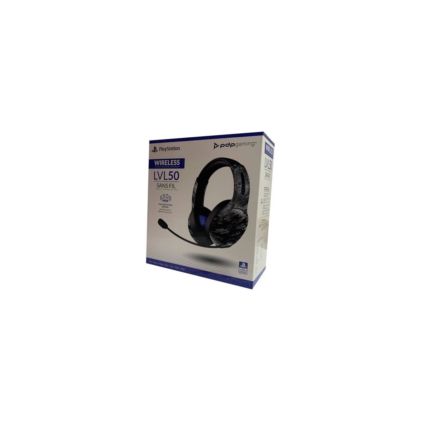 PDP AURICULARES LVL50 WIRELESS NEGRO CAMO (PS5)