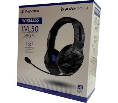 PDP AURICULARES LVL50 WIRELESS NEGRO CAMO (PS5)