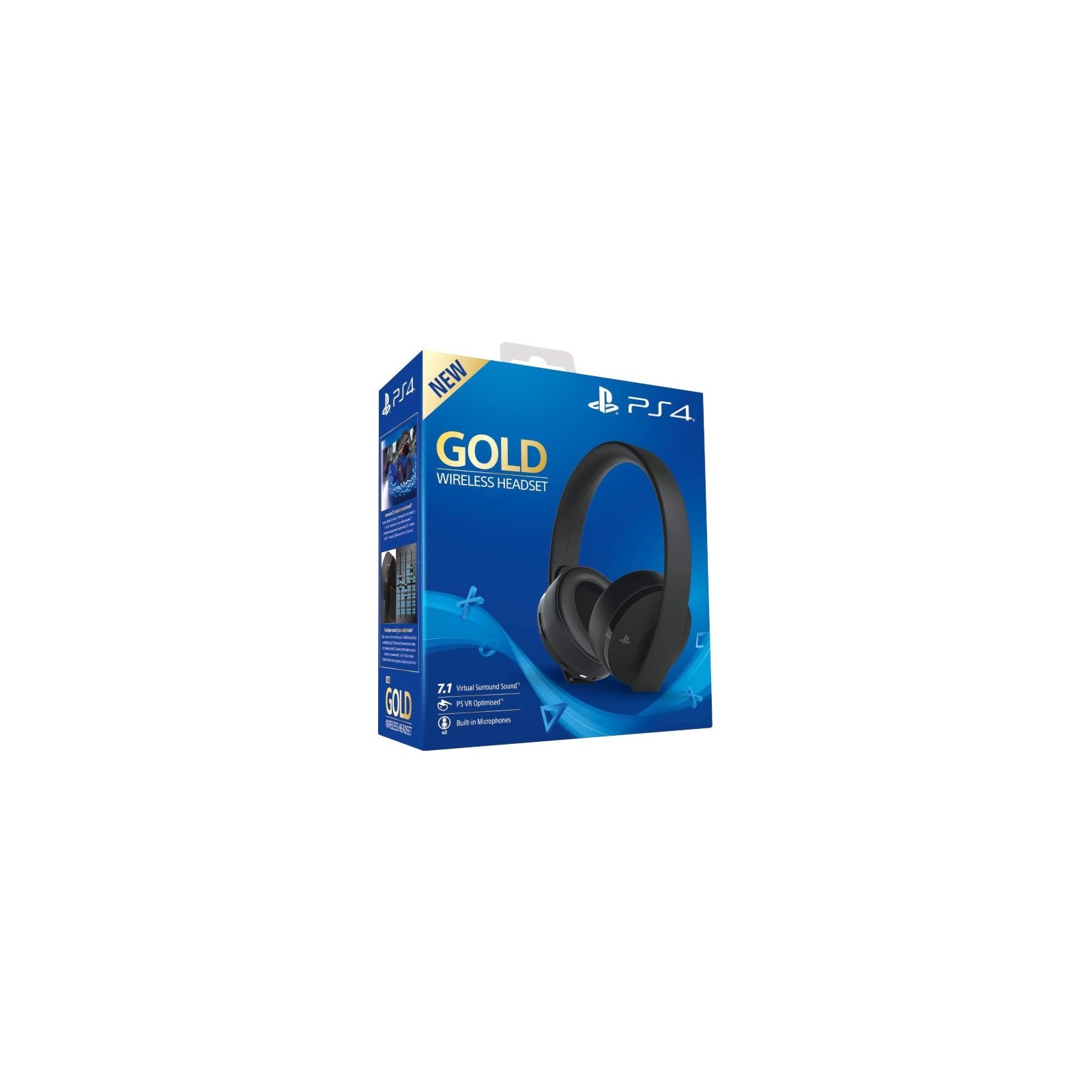 WIRELESS HEADSET 7.1 GOLD EDICION BLACK (SONY) PS4/PS3/PSVITA