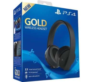 WIRELESS HEADSET 7.1 GOLD EDICION BLACK (SONY) PS4/PS3/PSVITA