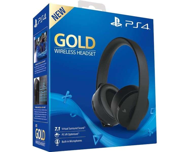 WIRELESS HEADSET 7.1 GOLD EDICION BLACK (SONY) PS4/PS3/PSVITA