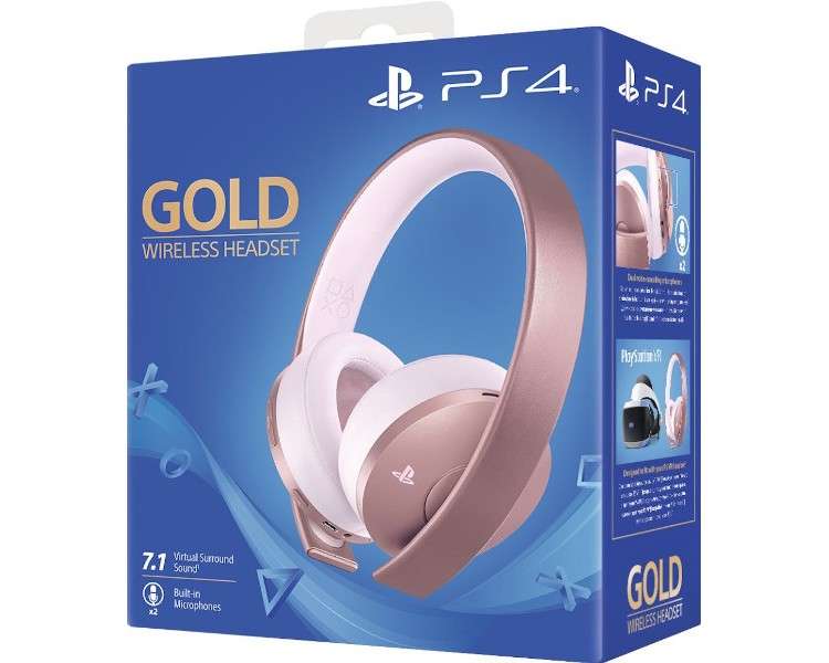 WIRELESS HEADSET 7.1 GOLD EDICION ROSA (SONY) PS4/PS3/PSVITA