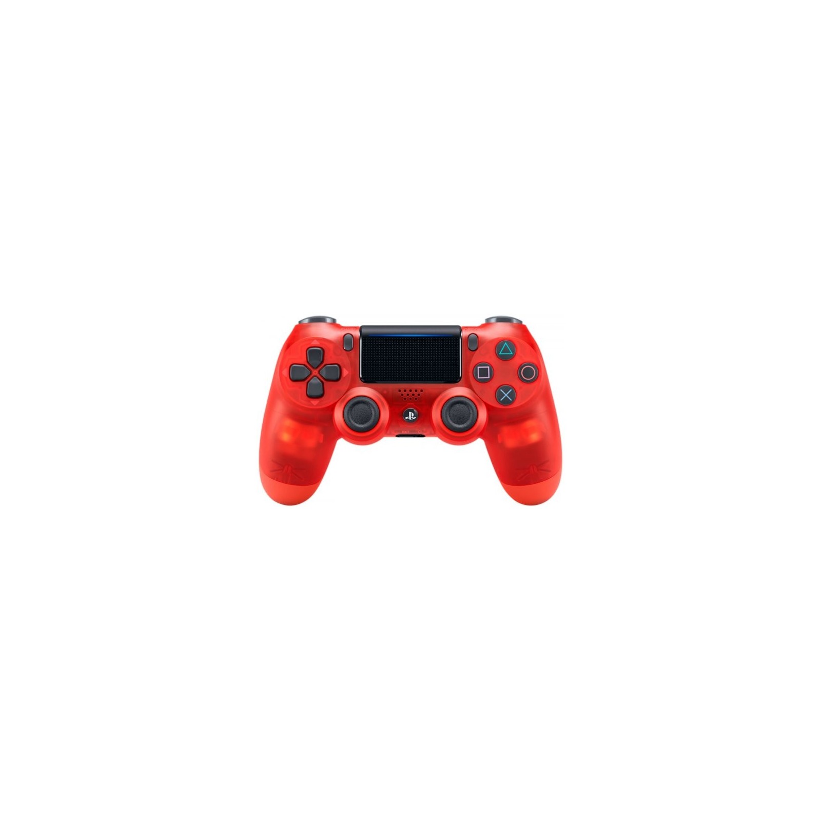 DUAL SHOCK 4 WIRELESS TRANSPARENTE  RED CRYSTAL (ROJO)