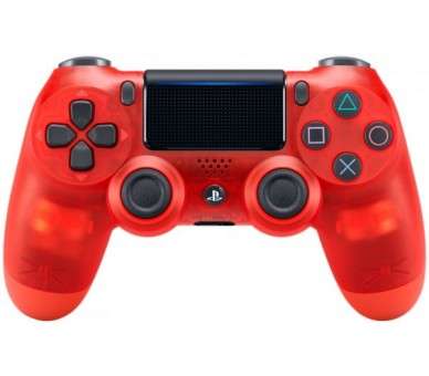 DUAL SHOCK 4 WIRELESS TRANSPARENTE  RED CRYSTAL (ROJO)