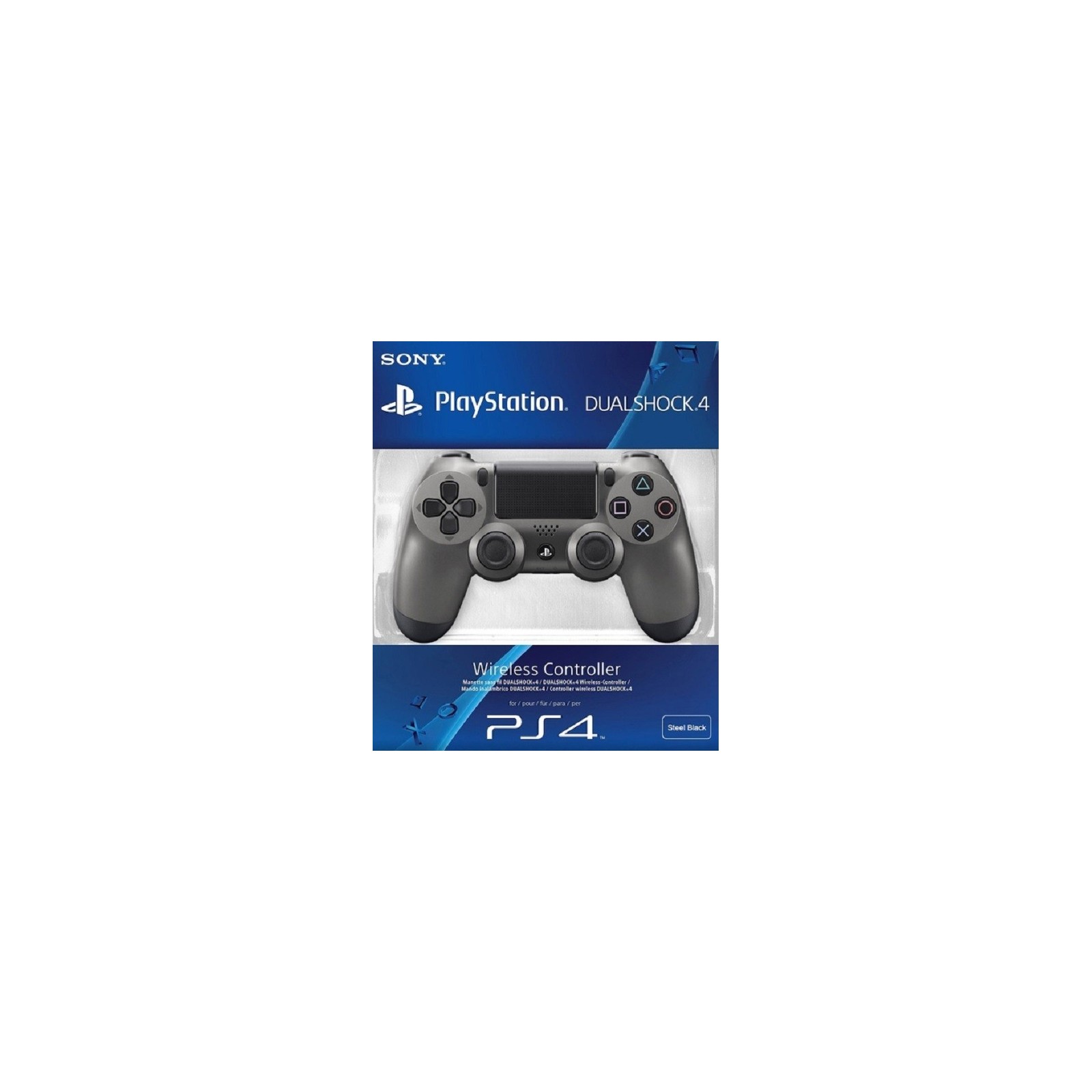 DUAL SHOCK 4 WIRELESS CONTROLLER STEEL BLACK (NEGRO)