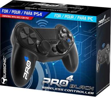 SUBSONIC WIRELESS CONTROLLER PRO4 BLACK (PS4/PS3/PC)