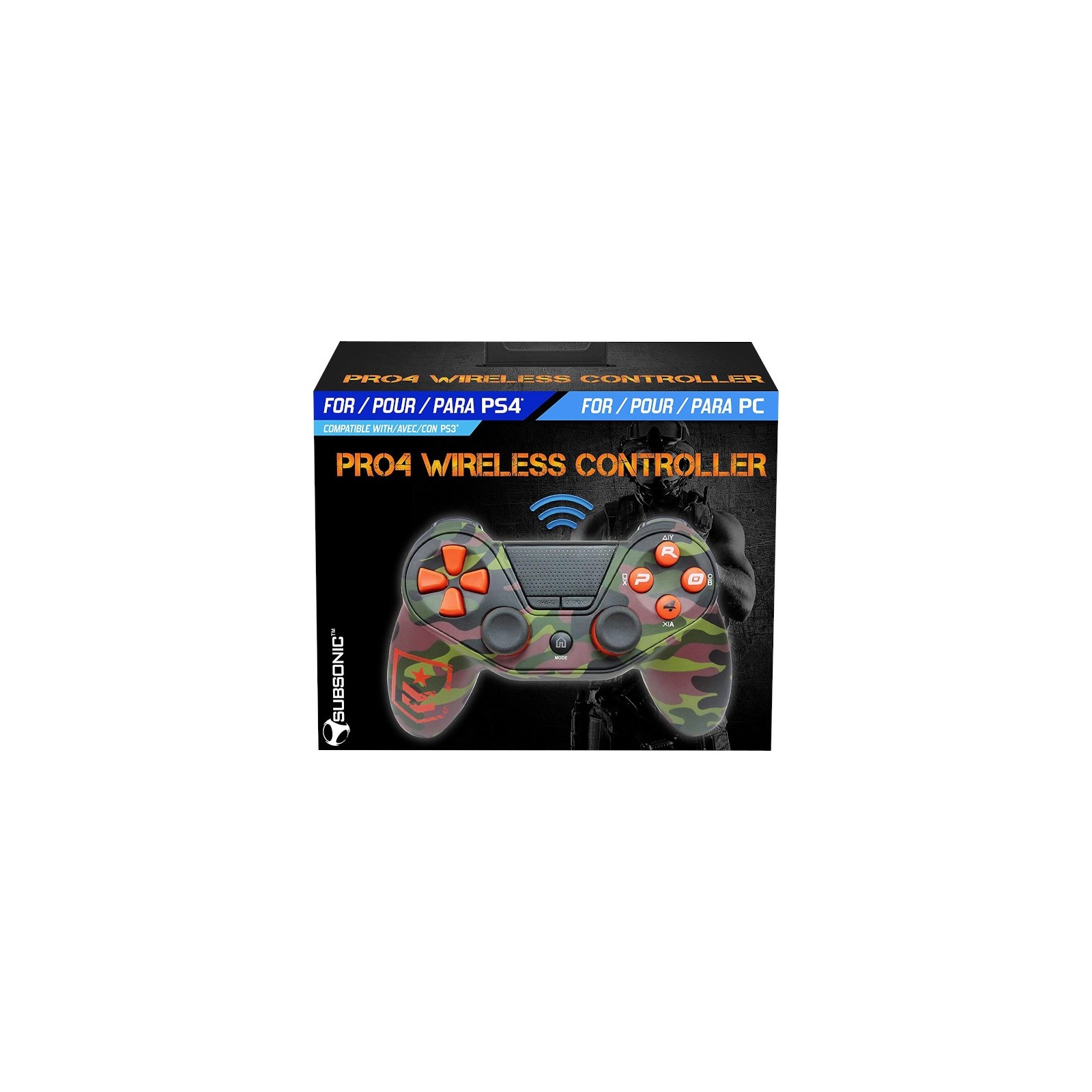 SUBSONIC WIRELESS CONTROLLER PRO4 CAMO FPS (PS4/PS3/PC)