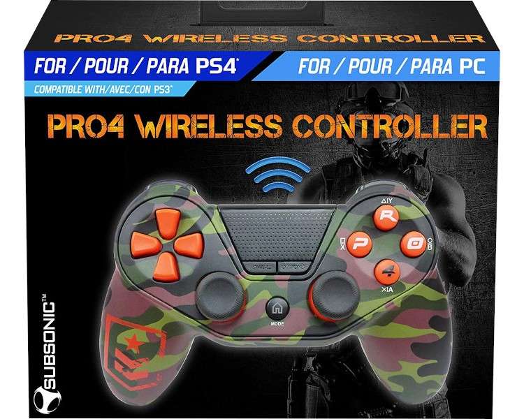 SUBSONIC WIRELESS CONTROLLER PRO4 CAMO FPS (PS4/PS3/PC)