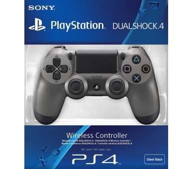 DUAL SHOCK 4 WIRELESS CONTROLLER STEEL BLACK (NEGRO) VERSION 2