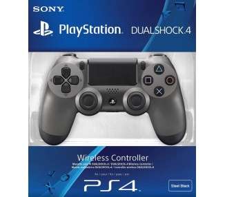 DUAL SHOCK 4 WIRELESS CONTROLLER STEEL BLACK (NEGRO) VERSION 2