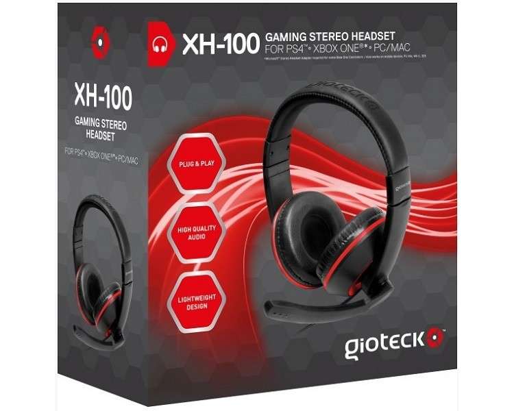 GIOTECK STEREO GAMING HEADSET CABLE XH 100 (PC,MAC,PS4,XBOX ONE)