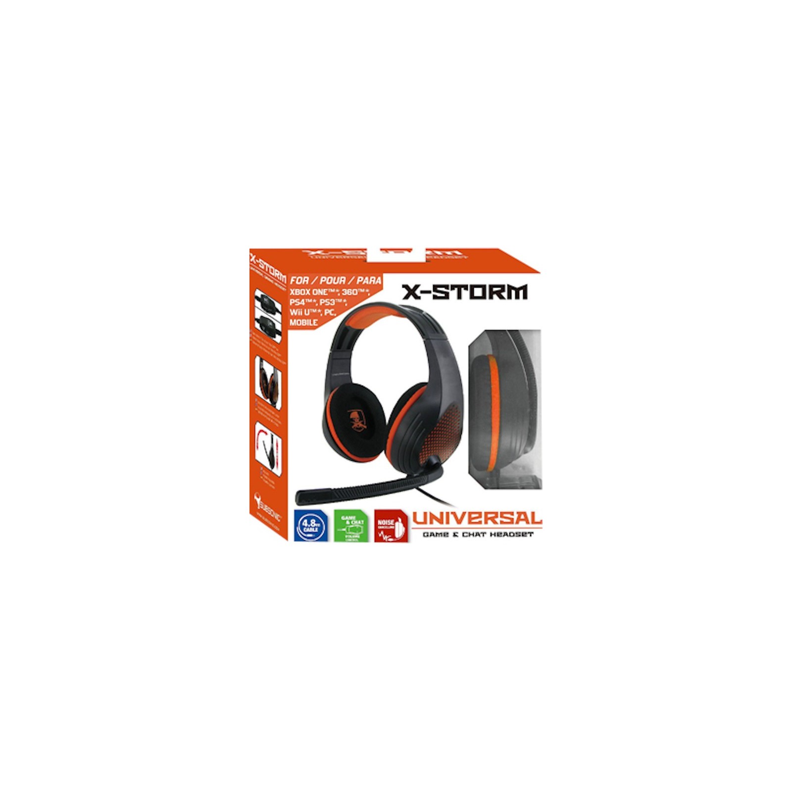 SUBSONIC X-STORM UNIVERSAL GAME & CHAT HEADSET (PS4/XBOX ONE/SWITCH)