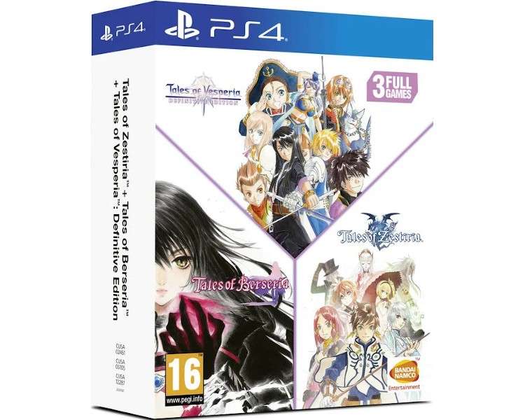 TALES OF: VESPERIA + BERSERIA + ZESTIRIA (3 & 1)