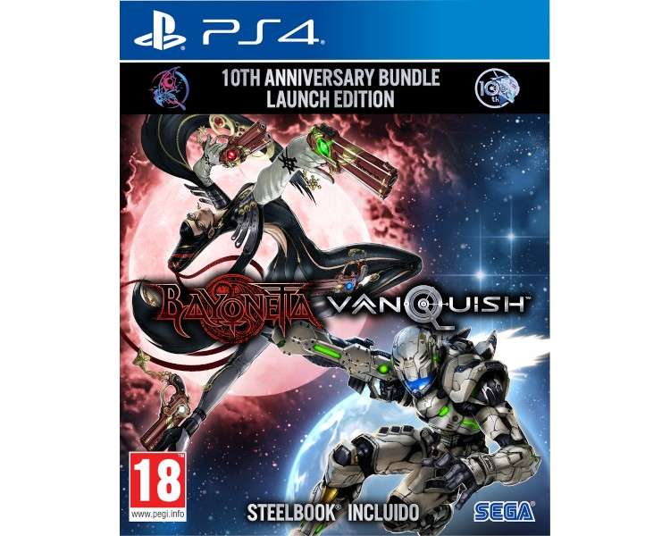 BAYONETTA & VANQUISH 10th ANNIVERSARY BUNDLE LAUNCH EDITION. STEELBOOK INCLUIDO