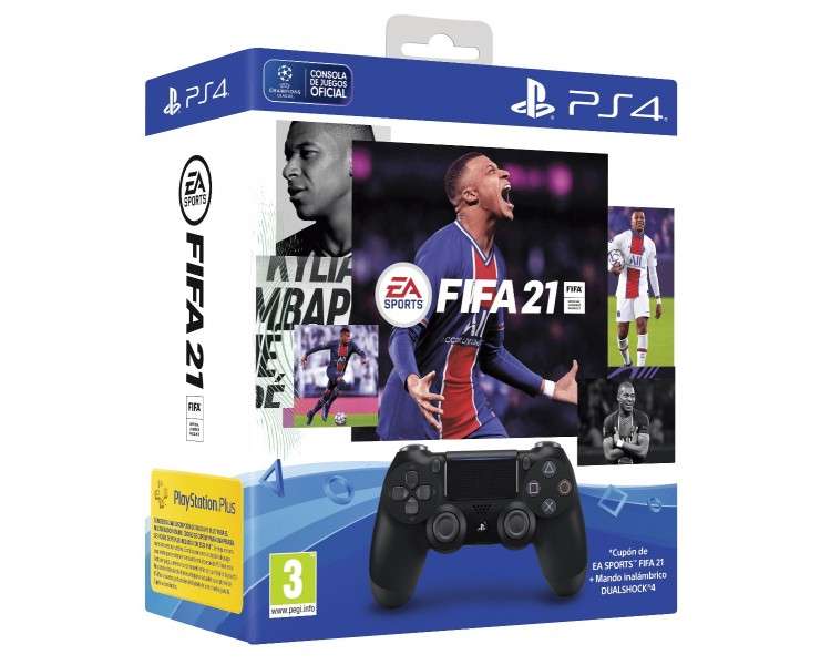 FIFA 21 (CIAB) + DUAL SHOCK 4 BLACK (NEGRO)