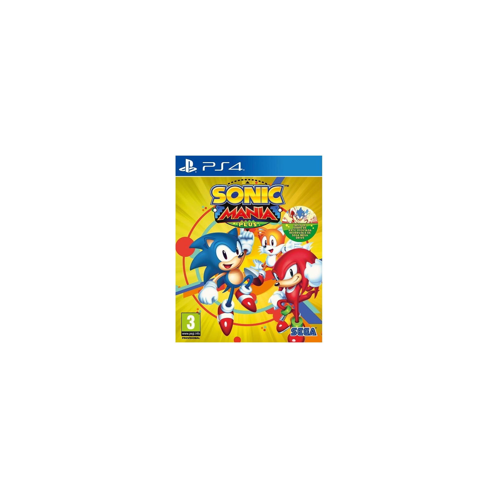 SONIC MANIA PLUS (INCLUYE LIBRO DE ARTE Y PORTADA REVESIBLE DE SEGA MEGA DRIVE)