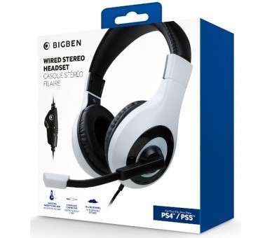 BIGBEN WIRED STEREO HEADSET WHITE/BLACK (BLANCO/NEGRO) (PS4)