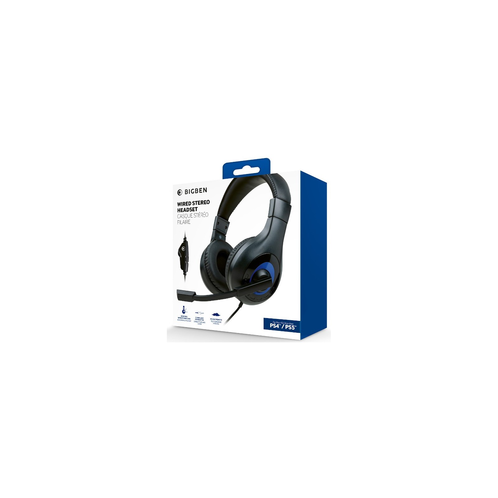 BIGBEN WIRED STEREO HEADSET (NEGRO/AZUL) (PS4)