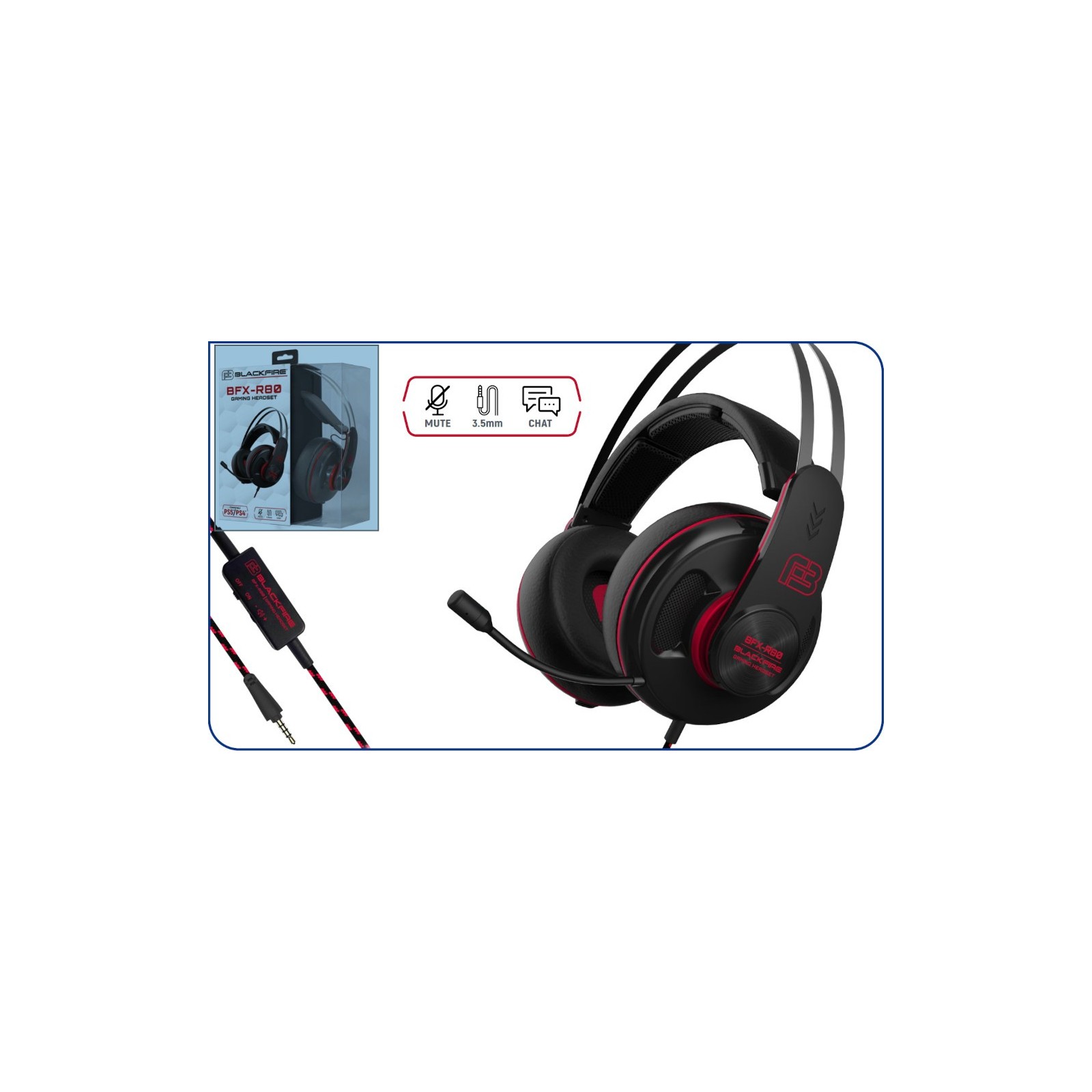 BLACKFIRE GAMING HEADSET BFX-R80 (PS4/XBOX/SWITCH/PC)