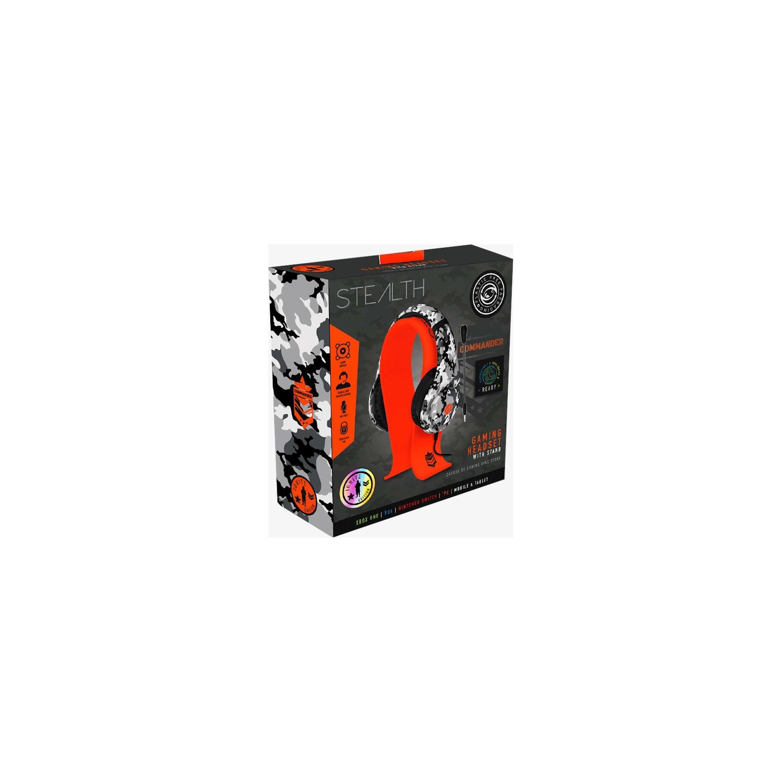 STEALTH ORANGE COMMANDER GAMING HEADSET (PS5/PS4/XBONE/XBX/SWITCH/PC)