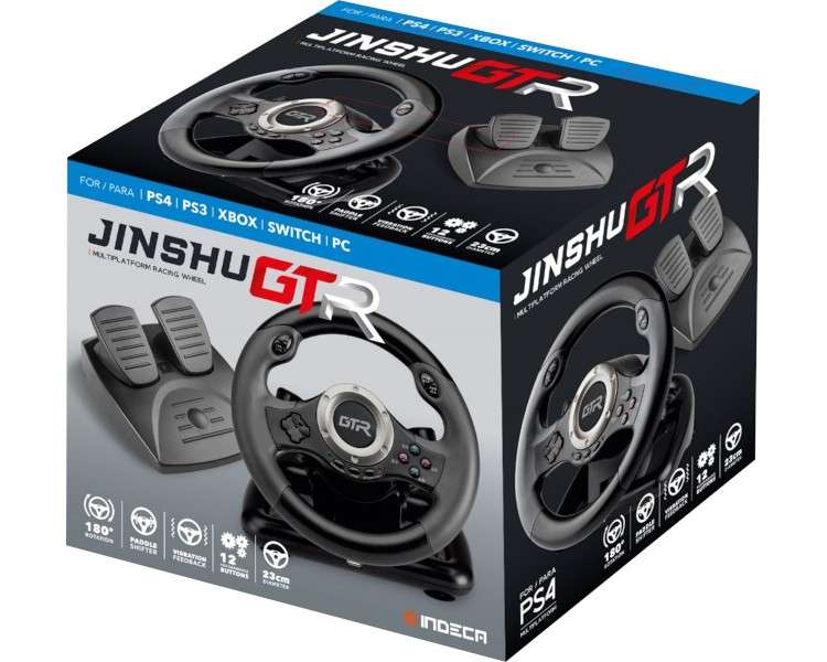 INDECA RACING WHEEL JINSHU GTR (PS5/PS4/XBOX/ SWITCH/PC)