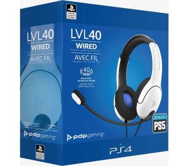 PDP LVL 40 WIRED STEREO GAMING HEADSET WHITE (BLANCO) (PS5/PS4)