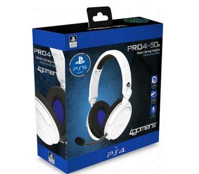 4GAMERS STEREO GAMING HEADSET PRO4-50S WHITE (BLANCO) (PS5/PS4)