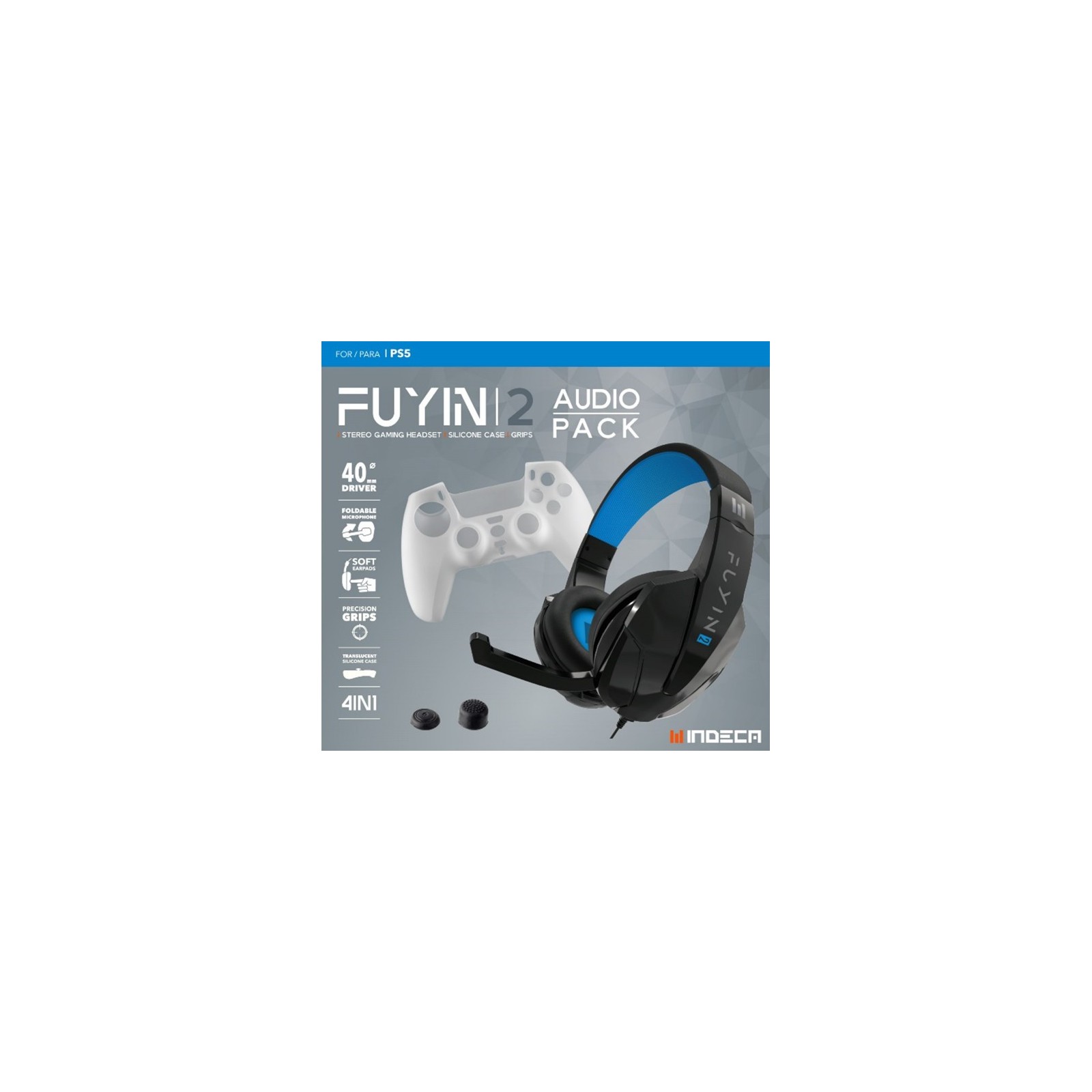 INDECA FUYIN 2 AUDIO PACK (GAMING HEADSET/SILICONE CASE/GIPS)