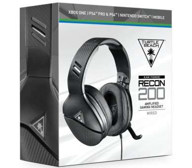 TURTLE BEACH WIRED GAMING HEADSET RECON 200 BLACK (NEGRO)(PS5/PS4/XBO/SWITCH/MOVIL)