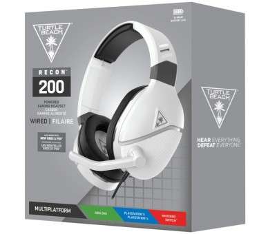 TURTLE BEACH WIRED GAMING HEADSET RECON 200 WHITE (BLANCO) (PS5/PS4/XBOX/SWITCH)