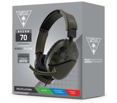 TURTLE BEACH RECON 70 WIRED GAMING HEADSET GREEN CAMO (PS5/PS4/XBONE/SWITCH/PC/MAC)