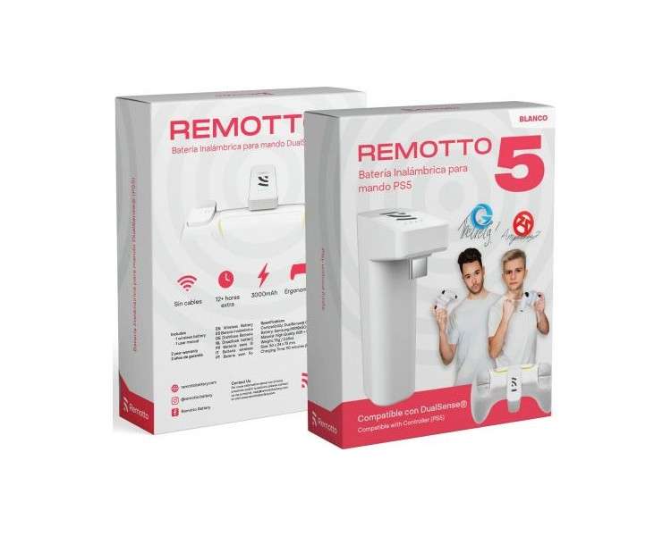 REMOTTO BATTERY BATERIA INALAMBRICA WHITE (BLANCO) PARA MANDO PS5