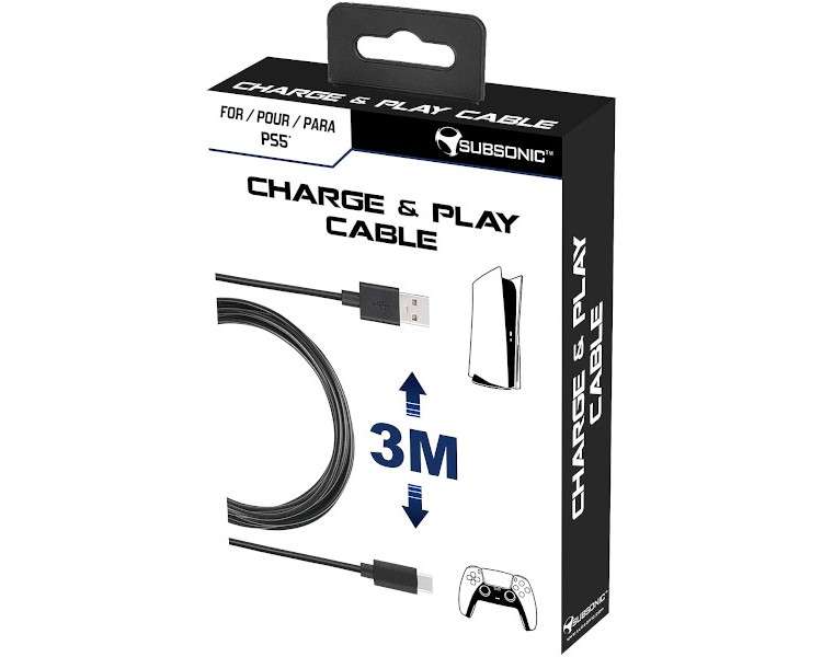 SUBSONIC CHARGE & PLAY CABLE (3M)