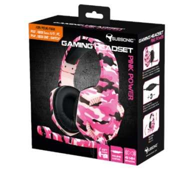 SUBSONIC GAMING HEADSET PINK POWER  (PS5/XBX/PS4/XBO/SWITCH/PC/MOVIL)