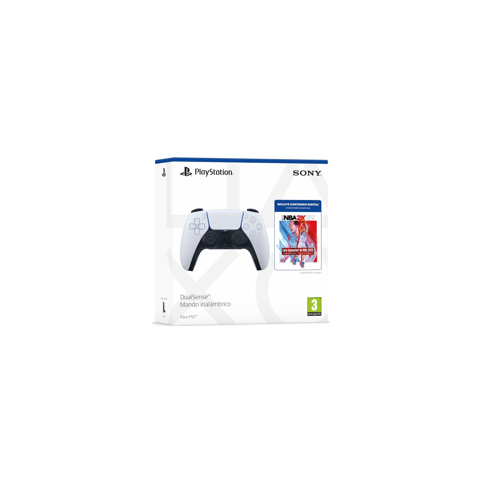 DUALSENSE WIRELESS CONTROLLER WHITE (BLANCO) + LOTE JUMPSTART NBA 2K22