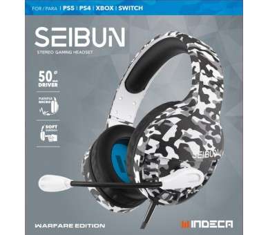 INDECA SEIBUN STEREO GAMING HEADSET WARFARE EDITION (PS4/XBOX/SWITCH)