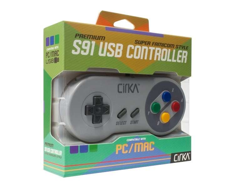 MANDO CONTROLLER SNES COLORES S91 USB (PC/MAC)