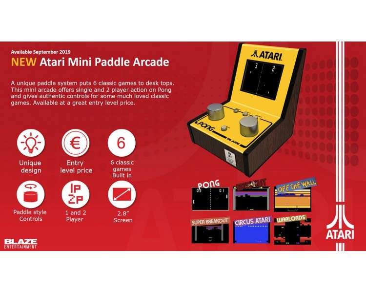 BLAZE ATARI 5 MINI ARCADE (12 JUEGOS)