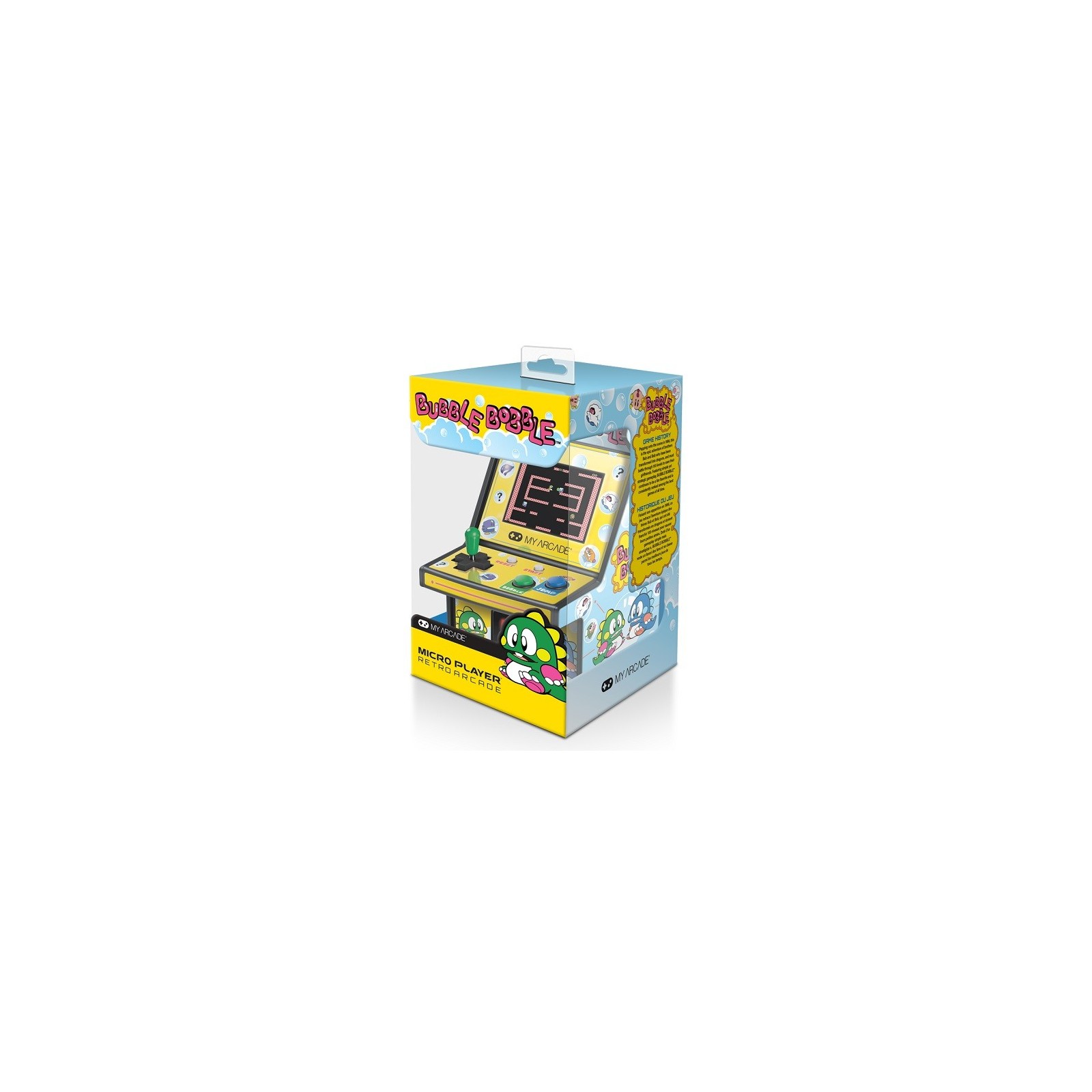 CONSOLA MICRO PLAYER RETRO ARCADE BUBBLE BOBBLE