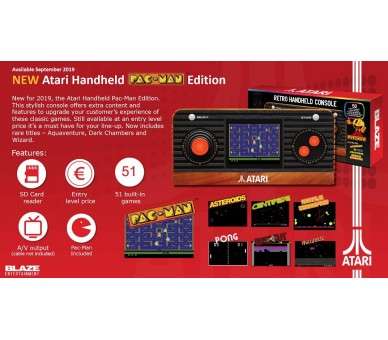 BLAZE ATARI RETRO HANDHELD PACMAN EDITION (60 JUEGOS)