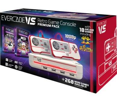 EVERCADE VS RETRO GAME CONSOLE PREMIUM PACK (18 ARCADE GAMES INCLUDING)