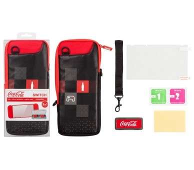 KIT 3 EN 1 BAG + SCREEN PROTECTOR + GAME CASE COCA-COLA