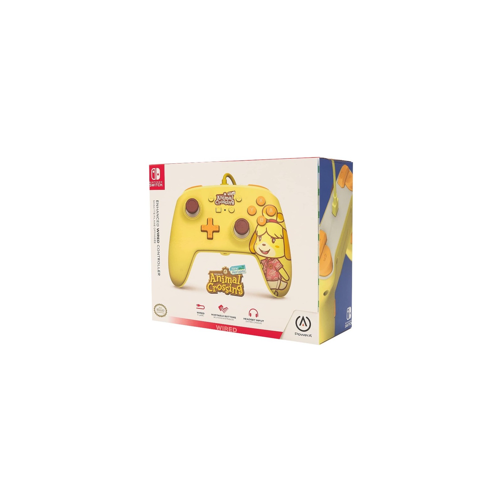 POWER A ENHANCED WIRED CONTROLLER ANIMAL CROSSING  ISABELLE