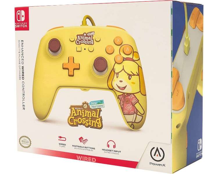 POWER A ENHANCED WIRED CONTROLLER ANIMAL CROSSING  ISABELLE