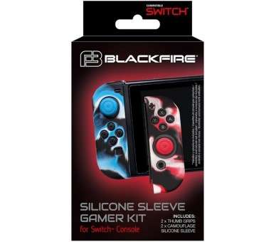 BLACKFIRE SILICONE SLEEVE GAMER KIT 2 THUMB+ 2 SILICONE SLEEVE (CAMUFLAJE ) (OLED)